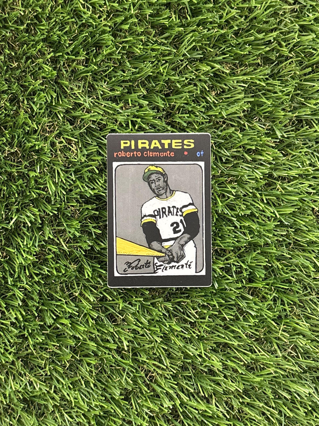 Roberto Clemente Sticker Card (2 x 3 inch) Mini