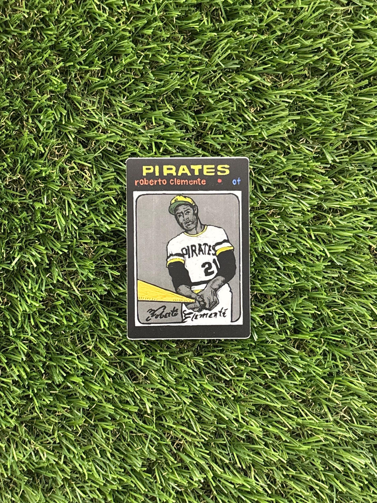 Roberto Clemente Sticker Card (2 x 3 inch) Mini