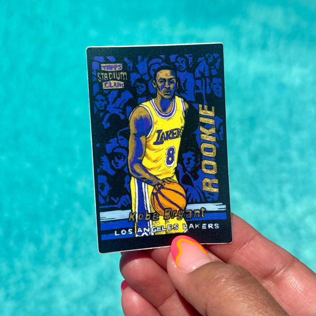 Kobe Bryant Rookie (2 X 3 Inch) Mini Sticker Card Collectible 1996 TOPPS Stadium Club