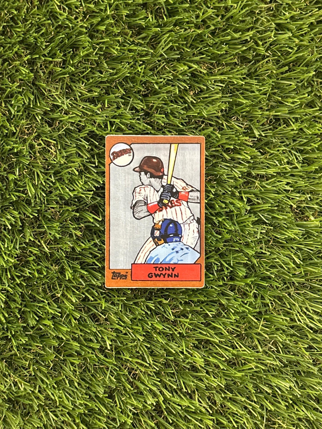 Tony Gwynn Mini Sticker Collectors Card (2 x 3 inch)