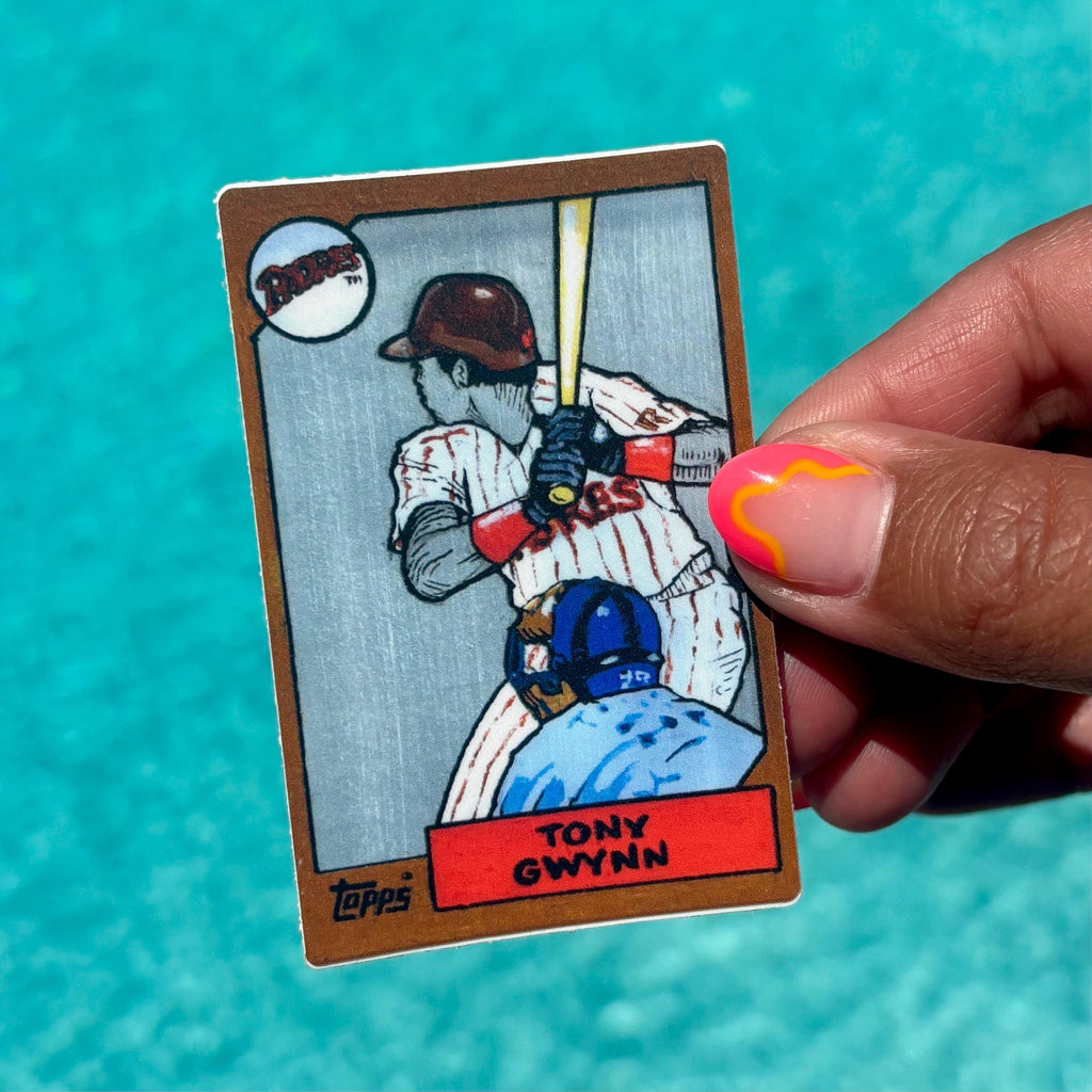 Tony Gwynn Mini Sticker Collectors Card (2 x 3 inch)