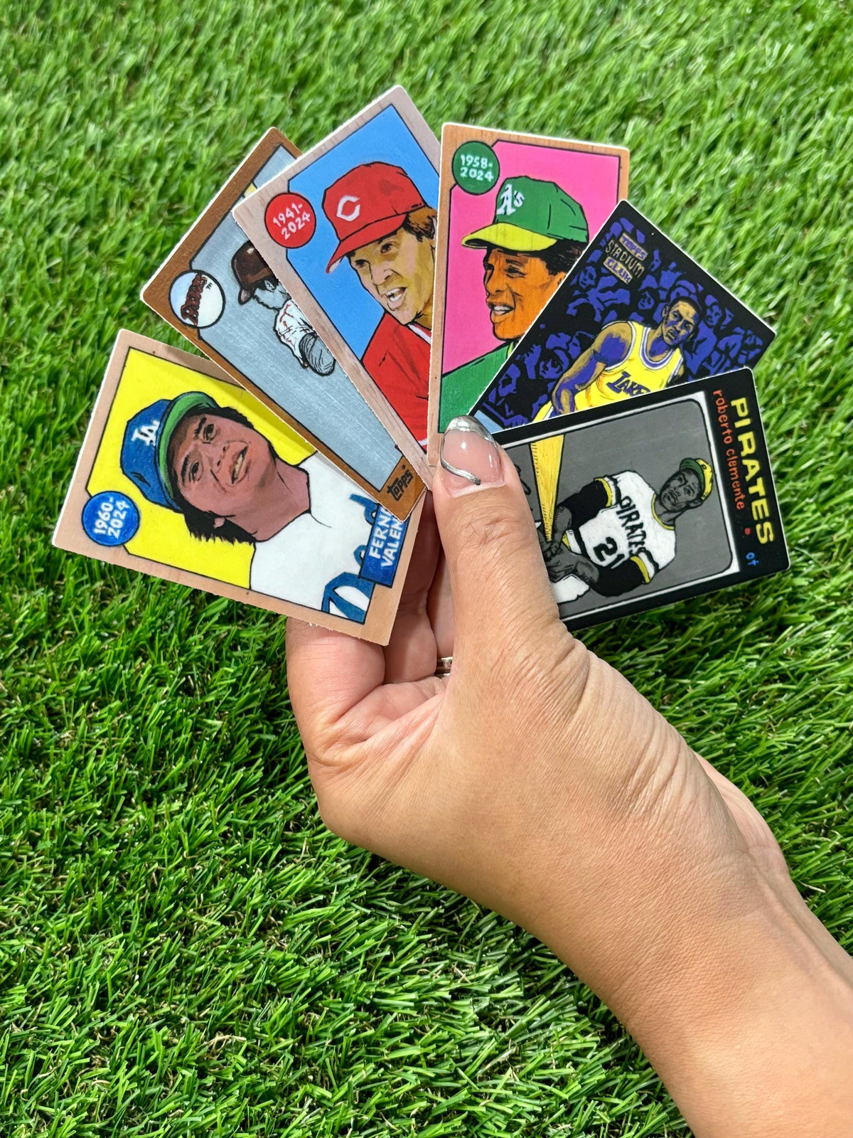 Pete Rose Mini Sticker Card (2 x 3 inch) artwork based on 1987 Topps Set