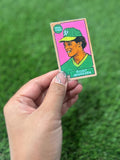 Rickey Henderson Mini Sticker Collectors Card (2 x 3 inch)
